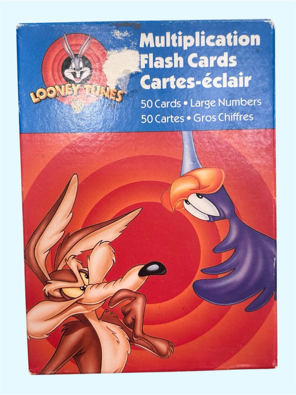 Vintage 90s Looney Tunes Multiplication Flash Cards Math Education 1997 Warner
